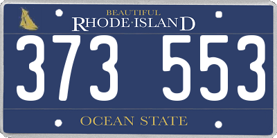 RI license plate 373553