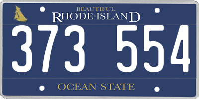 RI license plate 373554