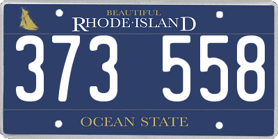RI license plate 373558