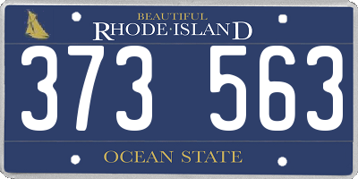 RI license plate 373563