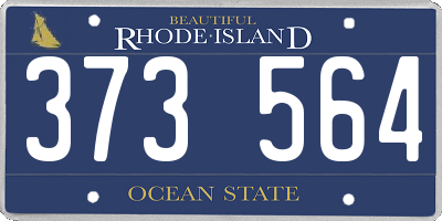 RI license plate 373564