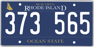 RI license plate 373565
