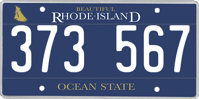 RI license plate 373567