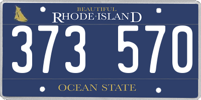 RI license plate 373570