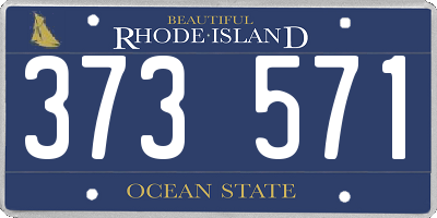 RI license plate 373571