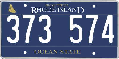 RI license plate 373574