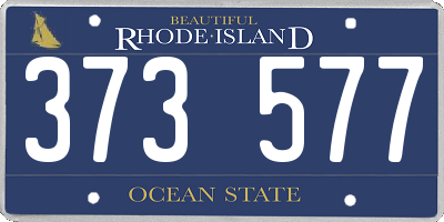 RI license plate 373577