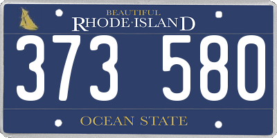 RI license plate 373580