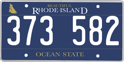 RI license plate 373582