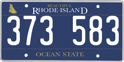RI license plate 373583