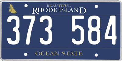 RI license plate 373584