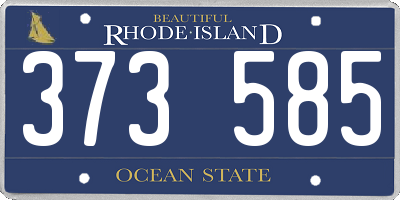 RI license plate 373585