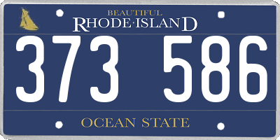 RI license plate 373586