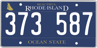 RI license plate 373587