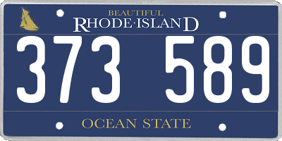 RI license plate 373589