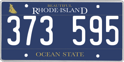RI license plate 373595