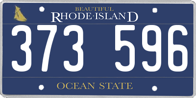 RI license plate 373596