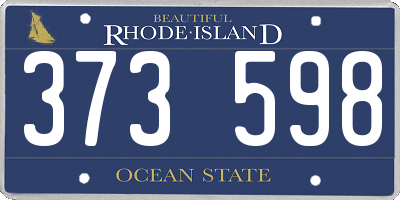 RI license plate 373598