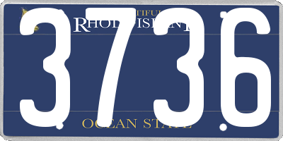 RI license plate 3736