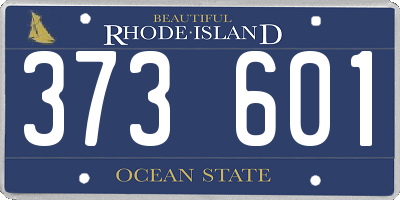 RI license plate 373601