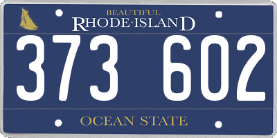 RI license plate 373602