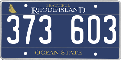 RI license plate 373603
