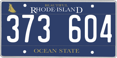 RI license plate 373604