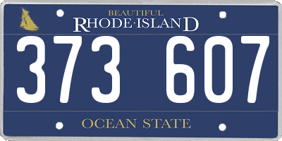RI license plate 373607