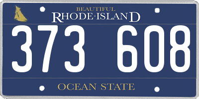 RI license plate 373608