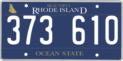 RI license plate 373610