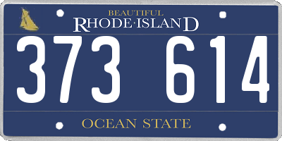RI license plate 373614