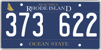 RI license plate 373622