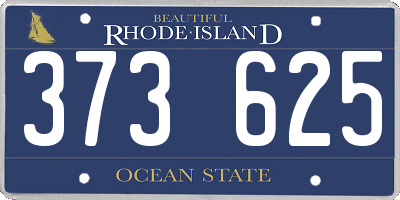 RI license plate 373625