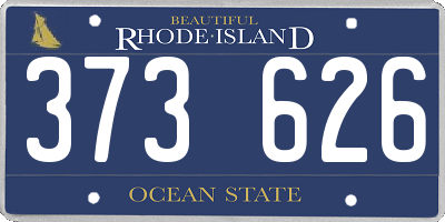 RI license plate 373626