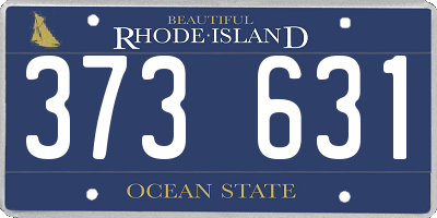 RI license plate 373631