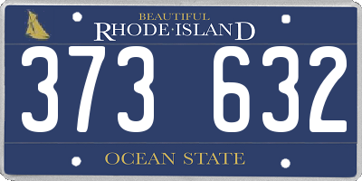 RI license plate 373632