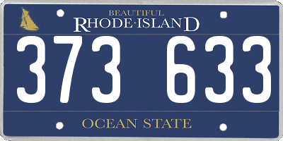 RI license plate 373633