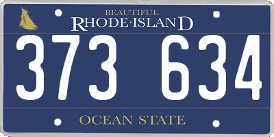 RI license plate 373634