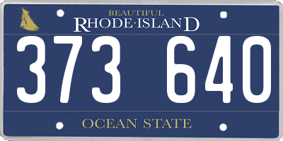 RI license plate 373640