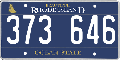 RI license plate 373646