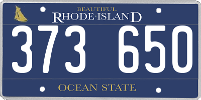 RI license plate 373650