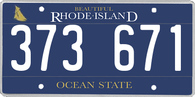 RI license plate 373671