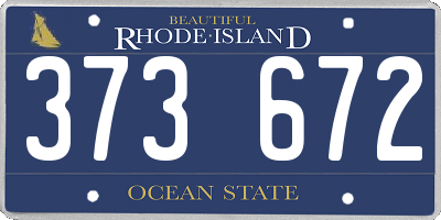 RI license plate 373672