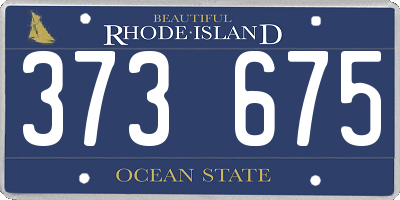 RI license plate 373675