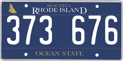 RI license plate 373676