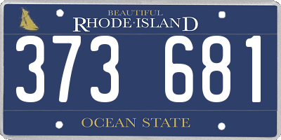 RI license plate 373681