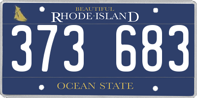 RI license plate 373683