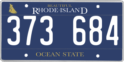 RI license plate 373684