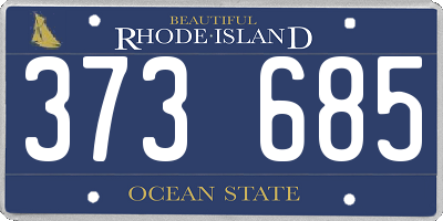 RI license plate 373685