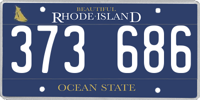 RI license plate 373686